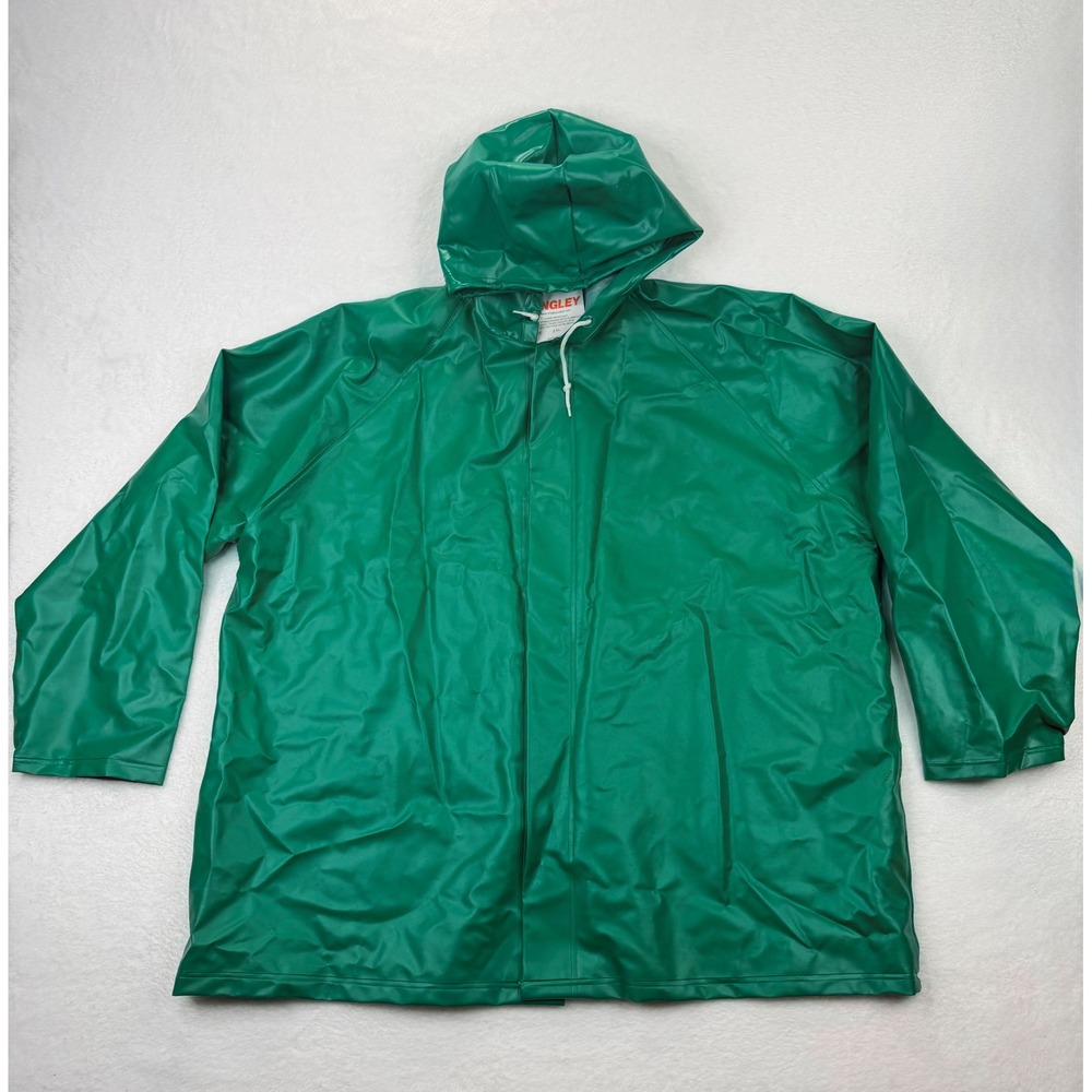 Tingley Mens 2XL Green Flame Resistant Hooded Rain Jacket ASTM D6413 Workwear